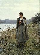 Daniel Ridgway Knight The Shepherdess of Rolleboise oil painting reproduction